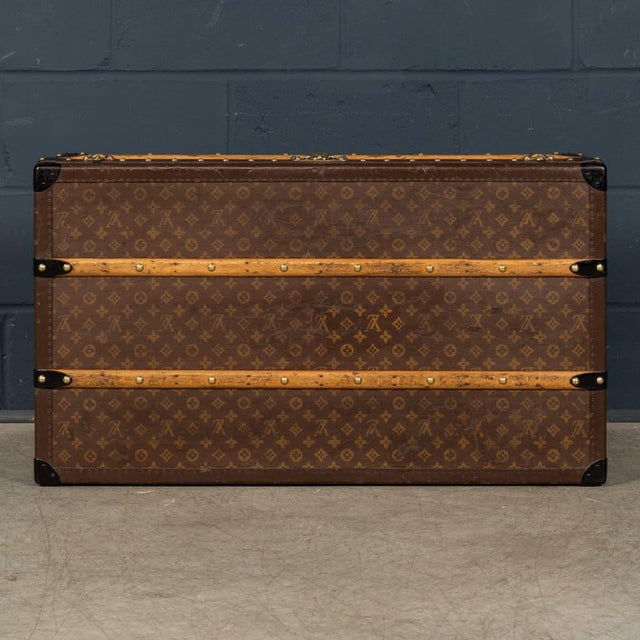 Metal Vintage Cabin Trunk in Monogram Canvas from Louis Vuitton, 1930 For Sale - Image 7 of 18