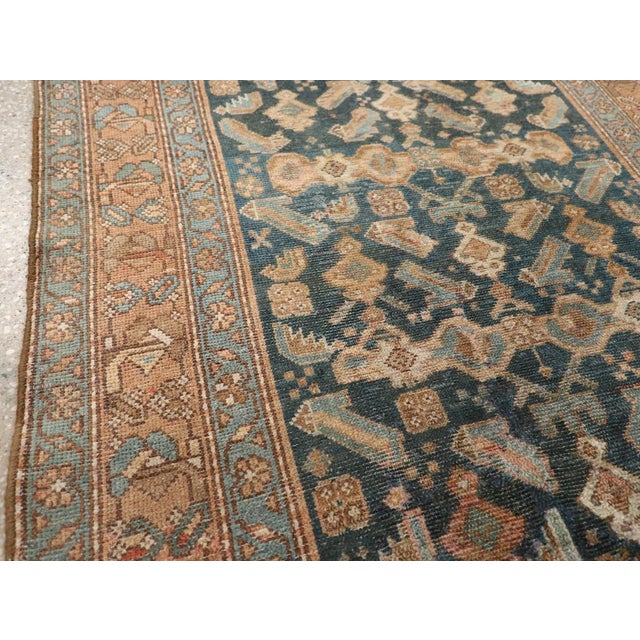 Rustic Galerie Shabab Collection Early 20th Century Persian Malayer Throw Rug For Sale - Image 3 of 8