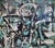 Abstract Expressionism Felix Ruvolo Oil Painting on Canvas, 'Kinectic Moment' Signed and Dated 1951 For Sale - Image 3 of 5