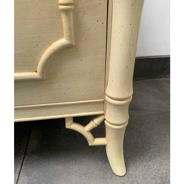 Dixie Faux Bamboo Nightstand With Fretwork by Dixie For Sale - Image 4 of 8