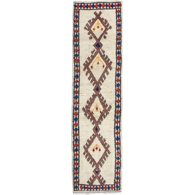Textile Mid 20th Century Vintage Moroccan Runner - 10' X 2'8'' For Sale - Image 7 of 7