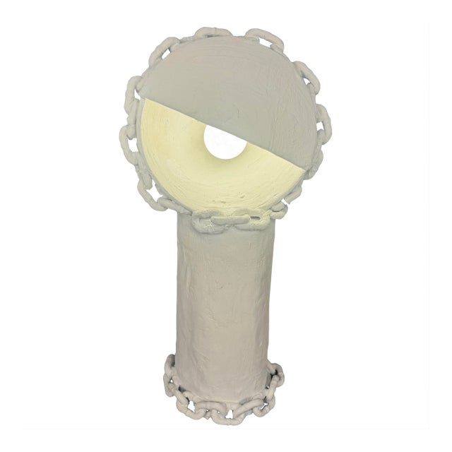 Contemporary Organic "Eye Log" Lamp With Chains #2 For Sale