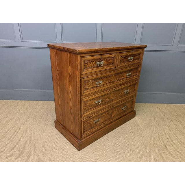 Aesthetic Period Pitch Pine Chest of Drawers, 1870s For Sale - Image 9 of 14