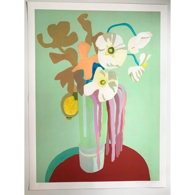 Celadon 'Japanese Anemone Bouquet With Lemon' 16 X 20 Giclee on Paper For Sale - Image 8 of 9