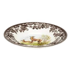 Spode Woodland Soup Plate 9", Deer