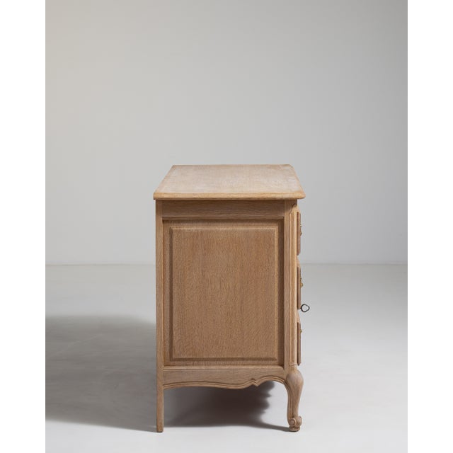 Louis XV Oak Chest of Drawers, Rococo Style, France, Circa 1970 For Sale - Image 10 of 16