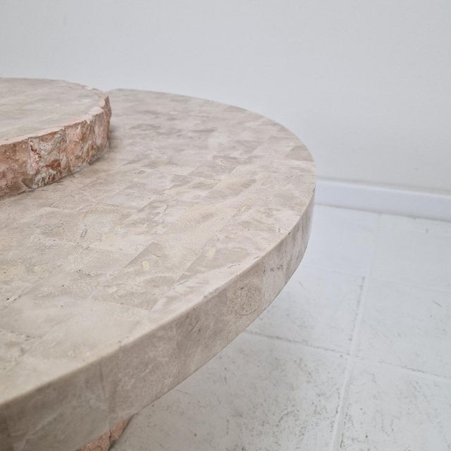 Round Fossil Stone Coffee Table from Magnussen Ponte, 1980s For Sale - Image 11 of 16