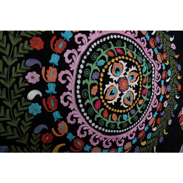 Suzani Velvet Wall Hanging Decor For Sale - Image 4 of 10