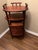 Vintage Solid Wood 3-Tier Round Accent Table W/ Drawer – Early American Colonial Style For Sale - Image 9 of 9