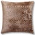 Hand-Knotted Silk Velvet Ikat Diamond Pillow - 16x16 Champagne & Toffee For Sale - Image 4 of 8