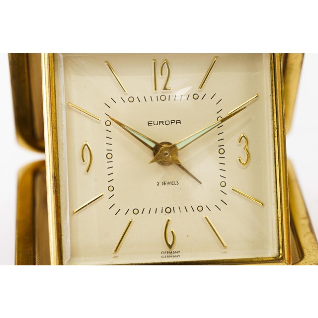 Cream Travel Alarm Clock from Europa, 1950s For Sale - Image 8 of 9