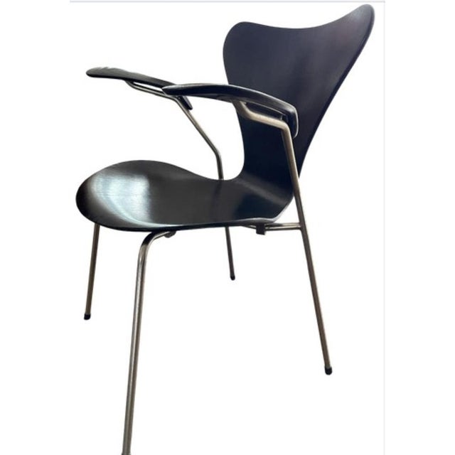 1970s Chair 3207 by Arne Jacobsen for Fritz Hansen, 1970s For Sale - Image 5 of 12