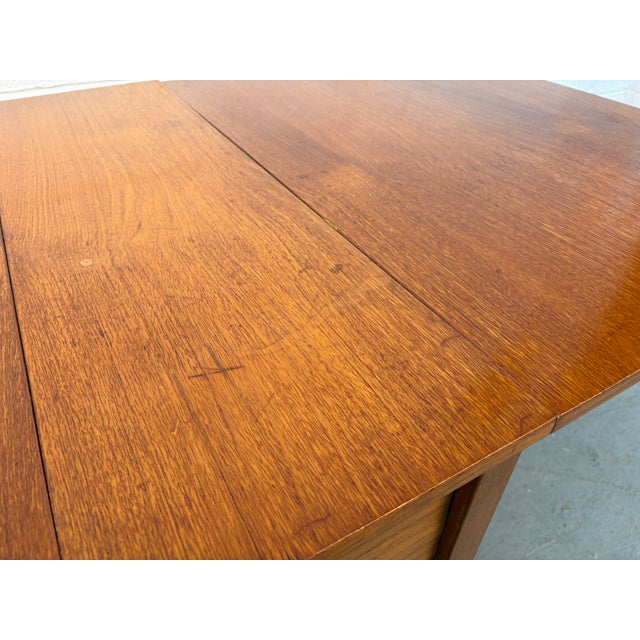 Mid 20th Century Drop Leaf Hide a Way Table W/ Four Folding Chairs For Sale - Image 18 of 18