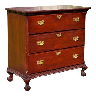 Antique Mahogany Three Drawer Chippendale Chest C. 1820 For Sale
