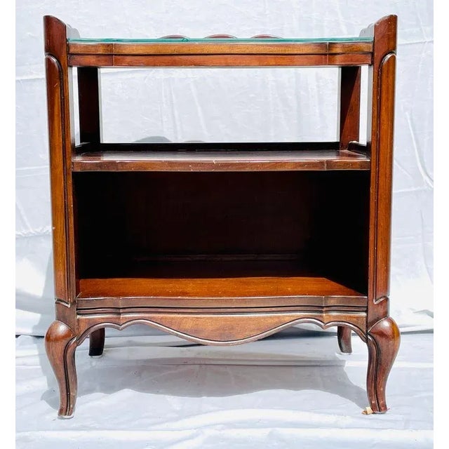 Brown Mid 20th Century Vintage French Provincial Cherrywood Side Table For Sale - Image 8 of 11