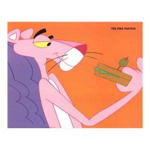 Blake Edwards the Pink Panther Enjoying Someone Else's Sandwich, 1994