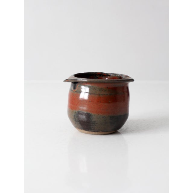 Late 20th Century Vintage Handmade Studio Pottery Vessel For Sale - Image 5 of 15