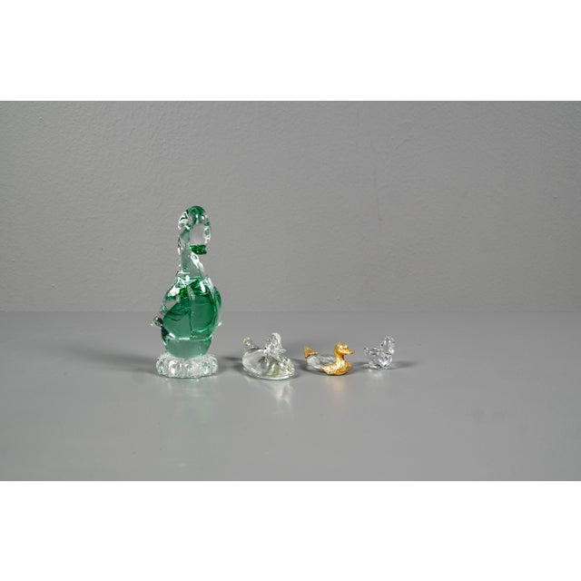 Glass Ducks in Swarovski Style, 1970s, Set of 4 For Sale - Image 6 of 13