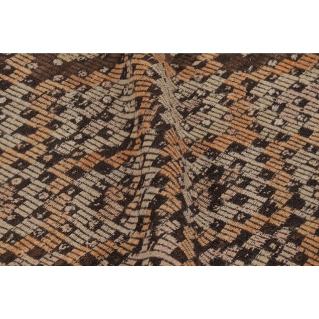 Vintage Turkish Kilim Runner With Diamond Lattice Geometry - Rug & Kilim For Sale - Image 9 of 10