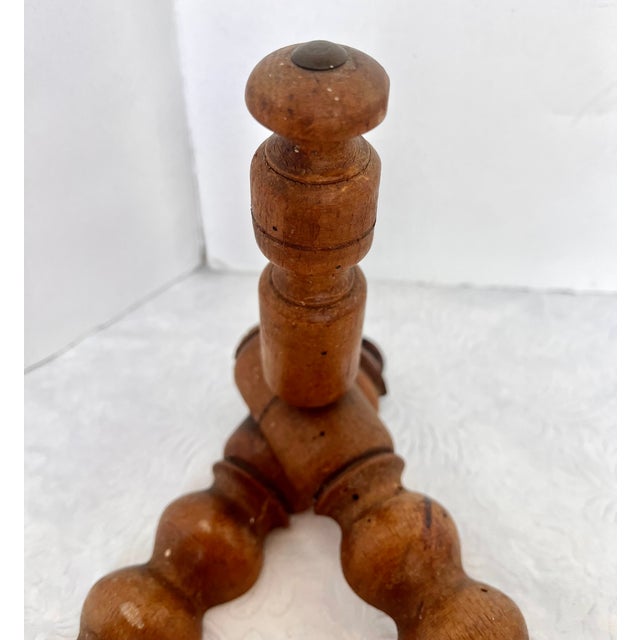 Vintage French Spindle Turned Wood Expandable Coat/Hat Rack For Sale In Dallas - Image 6 of 15