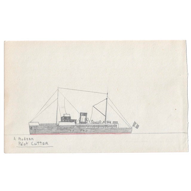 1943 drawing on both sides of the paper by Devon, UK artist William E. Wood. Signed lower right on one side and inscribed...