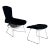 Mid Century Bertoia Bird Lounge Chair and Ottoman for Knoll - a Set For Sale
