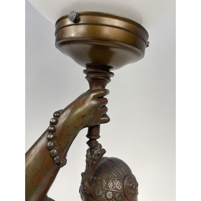 Art Nouveau Woman with Amphora Table Lamp, 1920s For Sale - Image 4 of 18