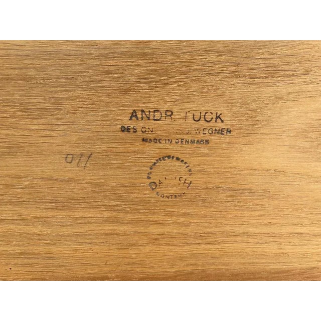 Wood Mid-Century Modern Bar Cart in Oak attributed to Hans Wegner, Denmark, 1950s For Sale - Image 7 of 13