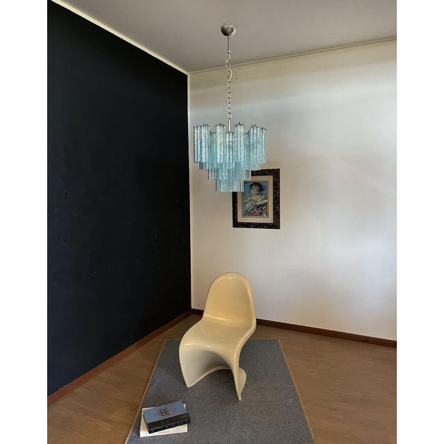 Murano Glass Tube Chandelier, 1990s For Sale - Image 6 of 16