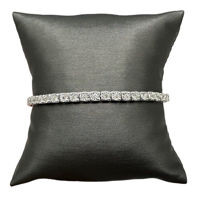 Diamond Tennis Bracelet in Sterling Silver – 1ctw, 7.75in, New For Sale