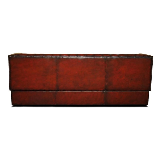 Set of 4-5 Seater Chesterfield Brown Leather Sofas For Sale - Image 18 of 18