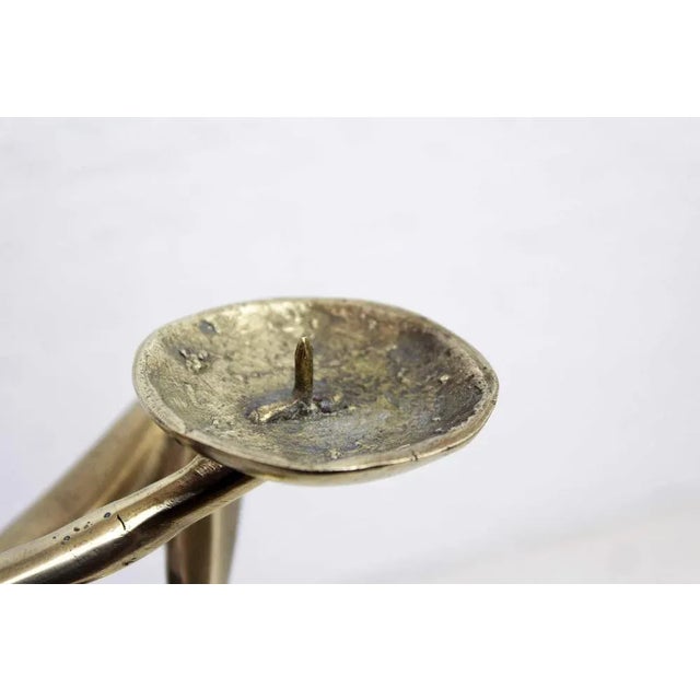 Modern Brass Candleholder, 1970s For Sale - Image 11 of 13