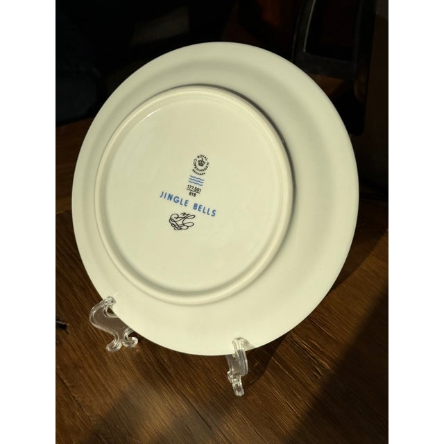 1980s Royal Copenhagen Jingle Bells Serving Plate Santa Christmas For Sale - Image 6 of 8