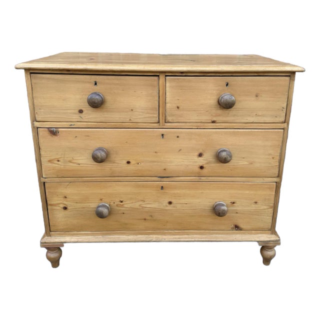 19th Century Pine Chest of Drawers For Sale