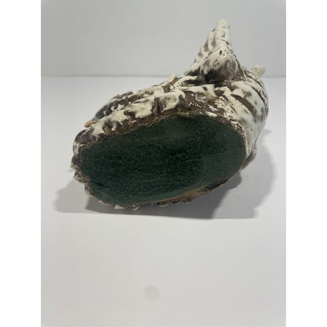 Ceramic Ceramic Smiling Chinese Dragonfish Sculpture For Sale - Image 7 of 7