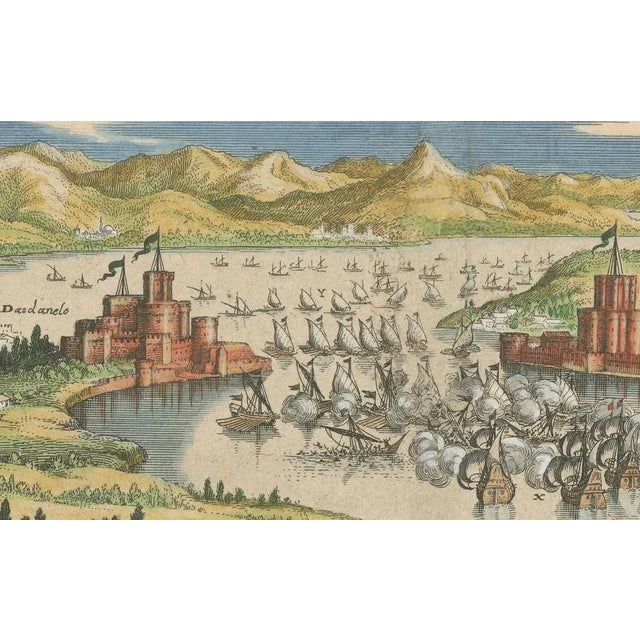 Paper Venetian Fleet vs. Ottoman Turks, 1656, Paper For Sale - Image 7 of 10