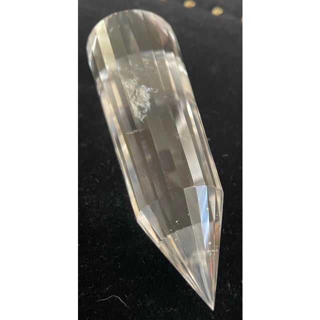 Gemstone Authentic Vogel Crystal Specially Cut, Double-Terminated Natural Quartz Wand. 208.26 G For Sale - Image 7 of 8