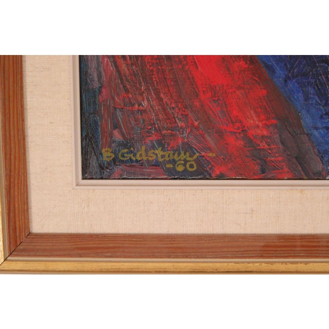 Björn Gidstam, Gaze Beyond the Canvas, 1960, Oil on Canvas, Framed For Sale - Image 8 of 12
