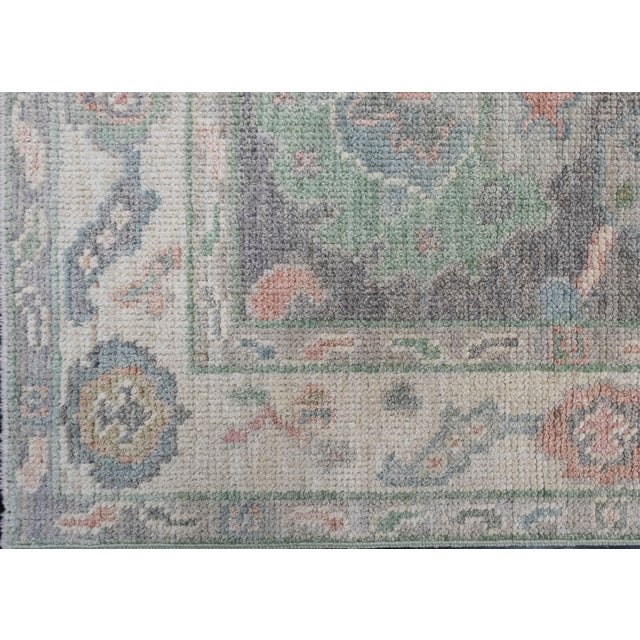 Turkish Turkish Oushak Runner Rug 2'8" x 8'1" For Sale - Image 3 of 8