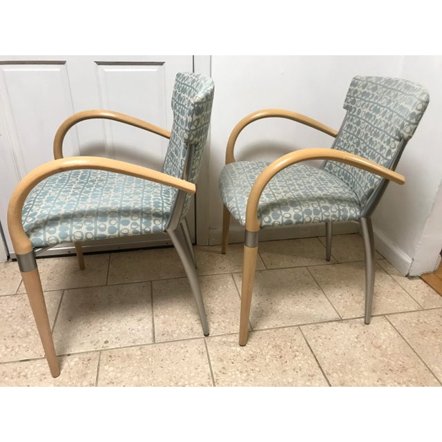 Italian 1990s Postmodern Italian Style Chairs - a Pair For Sale - Image 3 of 12