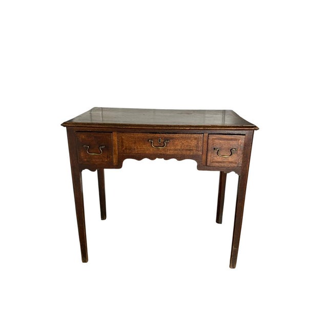 Antique George III Oak Desk, 1890 For Sale - Image 11 of 11