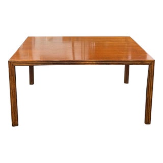 McGuire Furniture Square Parsons Table, Vintage For Sale