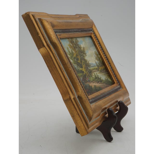 1980s Pair of Oil on Board Landscape Paintings - Signed For Sale - Image 5 of 13