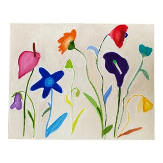 Jardin De Flores No. 11 Abstract Botanical Painting For Sale