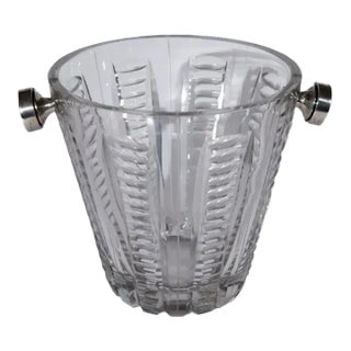 Vintage Cut Glass Ice Bucket For Sale