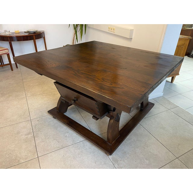 Brown Jogl Farmhouse Table in Oak For Sale - Image 8 of 12