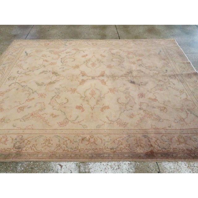 Early 20th Century Galerie Shabab Collection Early 20th Century Turkish Oushak Accent Carpet For Sale - Image 5 of 7