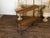 American Midcentury Metal and Wood Two-Tiered Shelving Unit with Twisted Motifs For Sale - Image 10 of 12