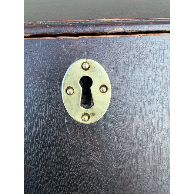 Antique Lancaster County Pennsylvania Sheraton Paint-Decorated Slant-Front Shopkeeper's Desk For Sale - Image 12 of 15