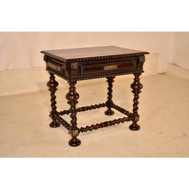 Baroque 19th Century Portuguese Side Table For Sale - Image 3 of 12